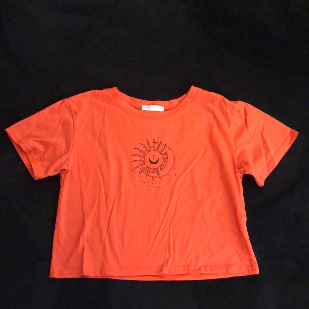 ROMWE crop top size SMALL color orange
